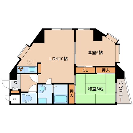 大輪田駅 徒歩5分 3階の物件間取画像